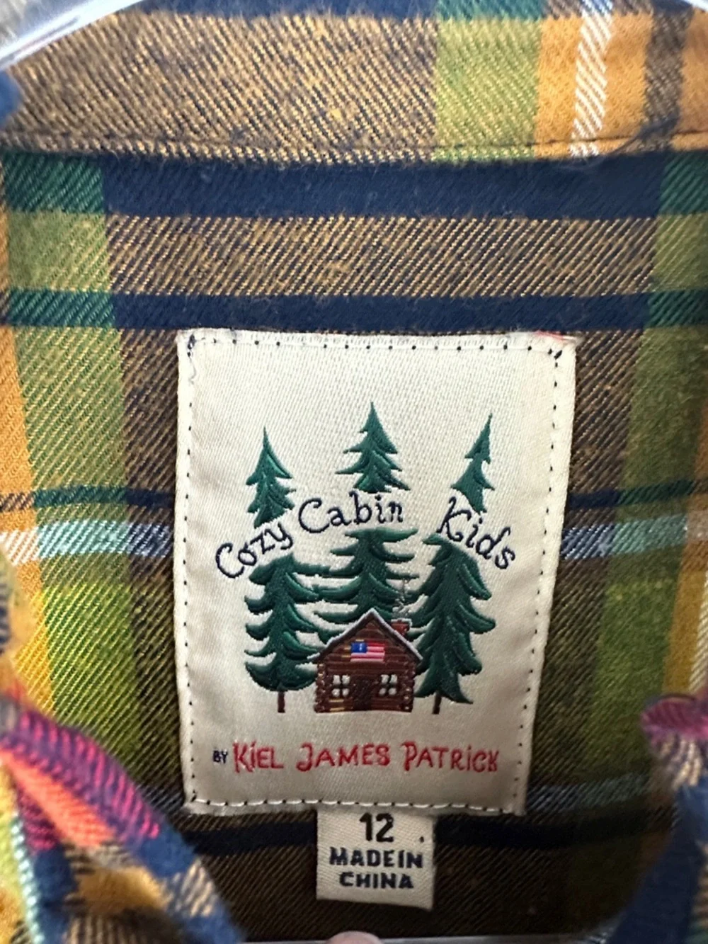 Kiel James Patrick Cozy Cabin Plaid Dress Girls 12 Belted Fall Preppy Holiday
